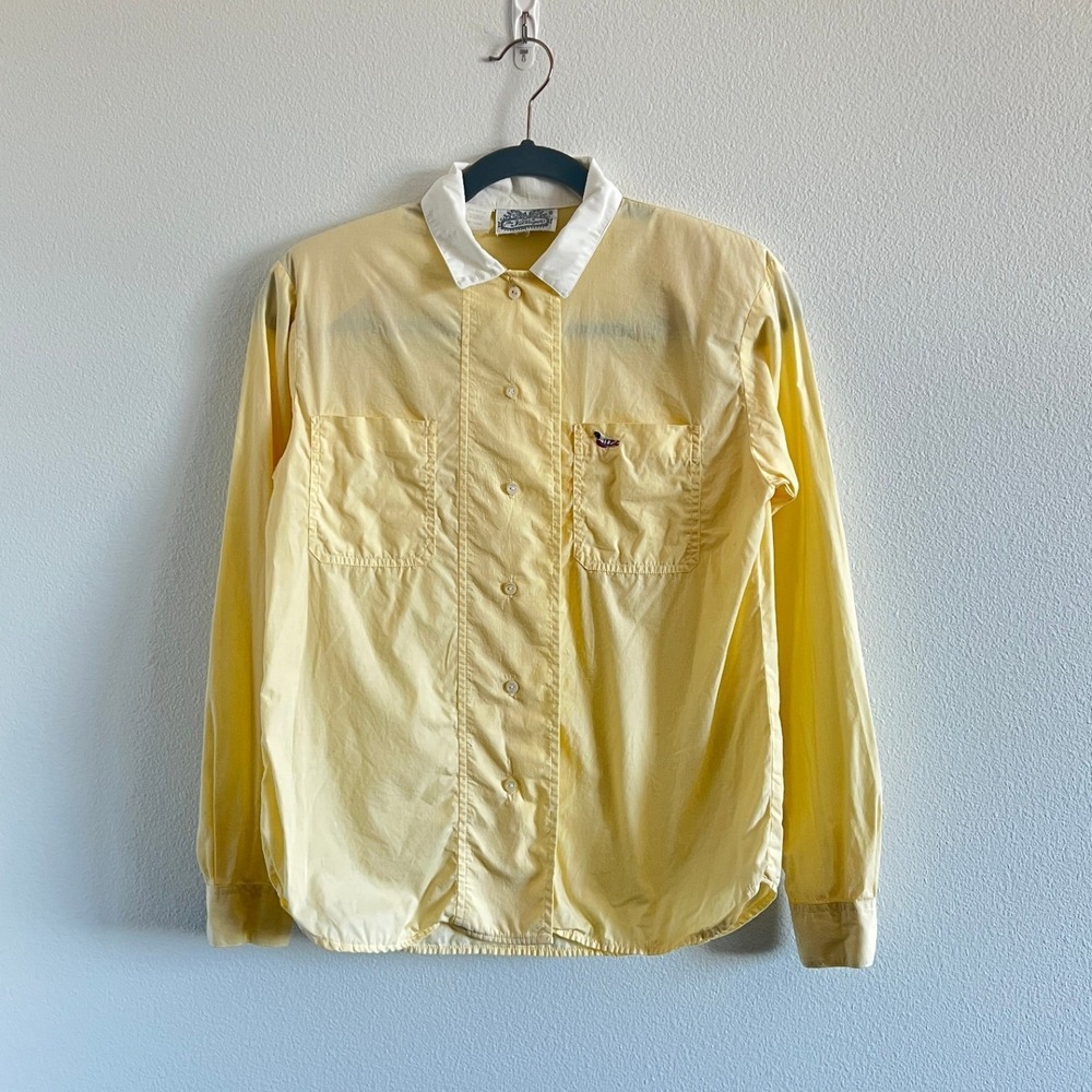 Vintage The Villager Yellow Duck Embroidered Button-Down Shirt 4 Cottagecore